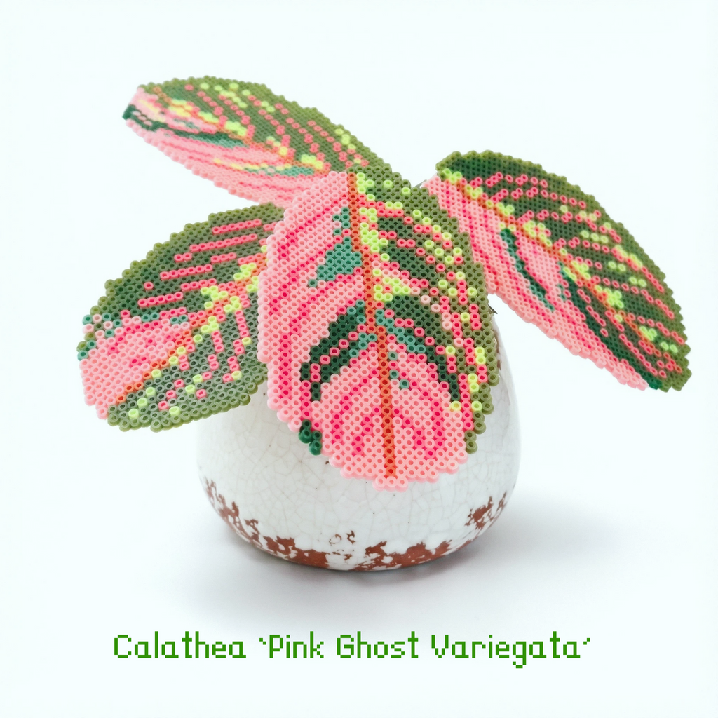 .𖥔 ݁ ˖LoopJelly𓂃.☘︎ ݁˖Pixel Potted Plants🌿Calathea ‘Pink Ghost Variegata’