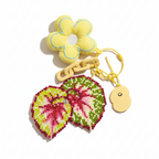 .𖥔 ݁ ˖LoopJelly𓂃.☘︎ ݁˖Pixel Leaves Keychain🌿Mixed Begonia Collection 🌈