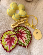 .𖥔 ݁ ˖LoopJelly𓂃.☘︎ ݁˖Pixel Leaves Keychain🌿Mixed Begonia Collection 🌈