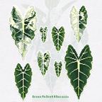 .𖥔 ݁ ˖LoopJelly𓂃.☘︎ ݁˖Pixel Potted Plants🌿Green Velvet Alocasia