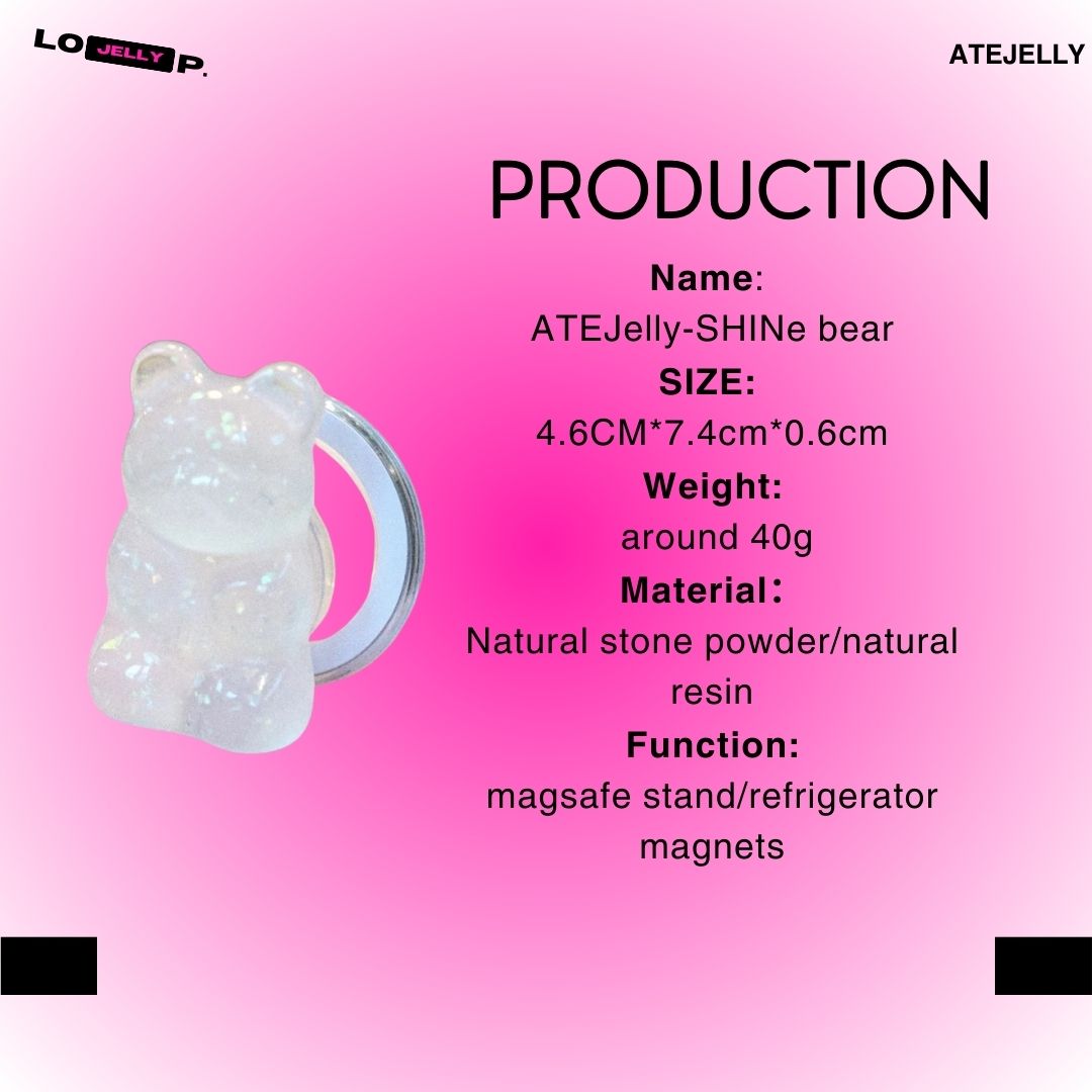 ɞLoopjellyɞ——ʕ ᵔᴥᵔ ʔAteJellʏ̆̈ ✩⡱Magsafe Jelly Dear Bear Standつ♡⊂